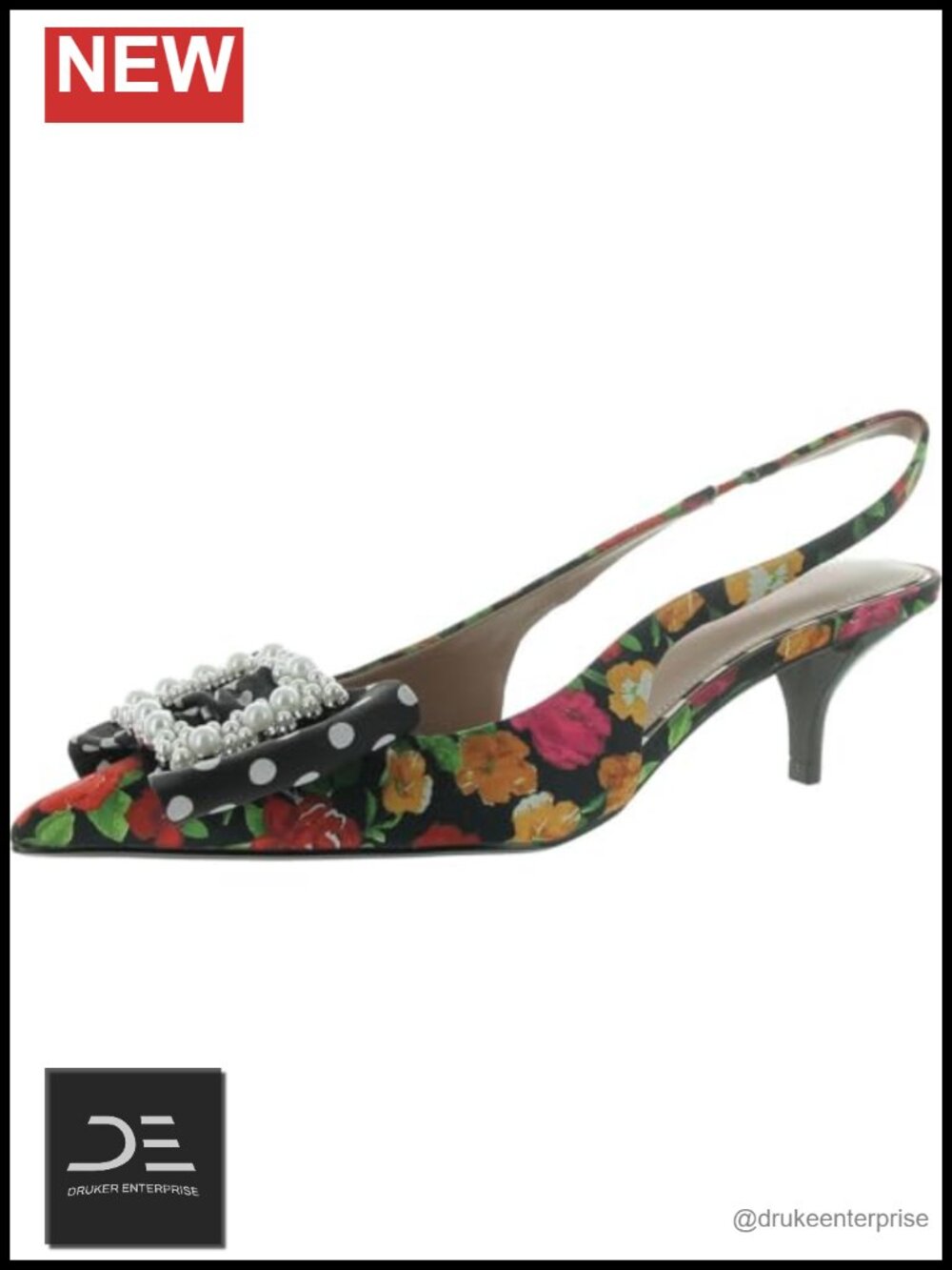 Betsey Johnson Birdy Kitten Heel Pumps Floral Party Shoes
